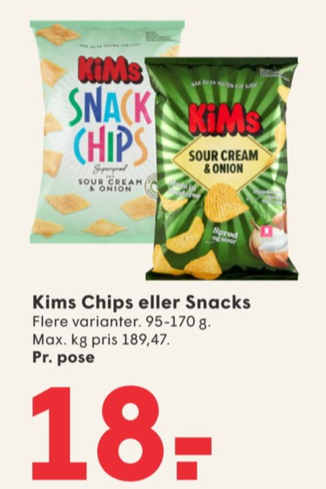 Kims, Sour Cream & Onion Chips