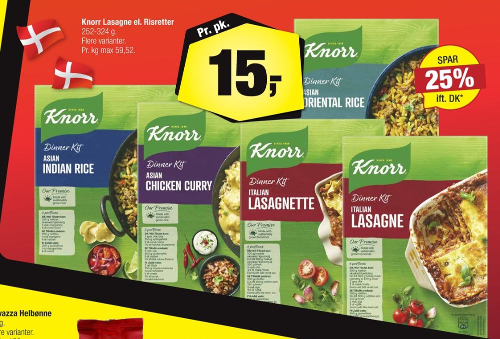 Knorr Dinner Kitt, Italian Lasagnette