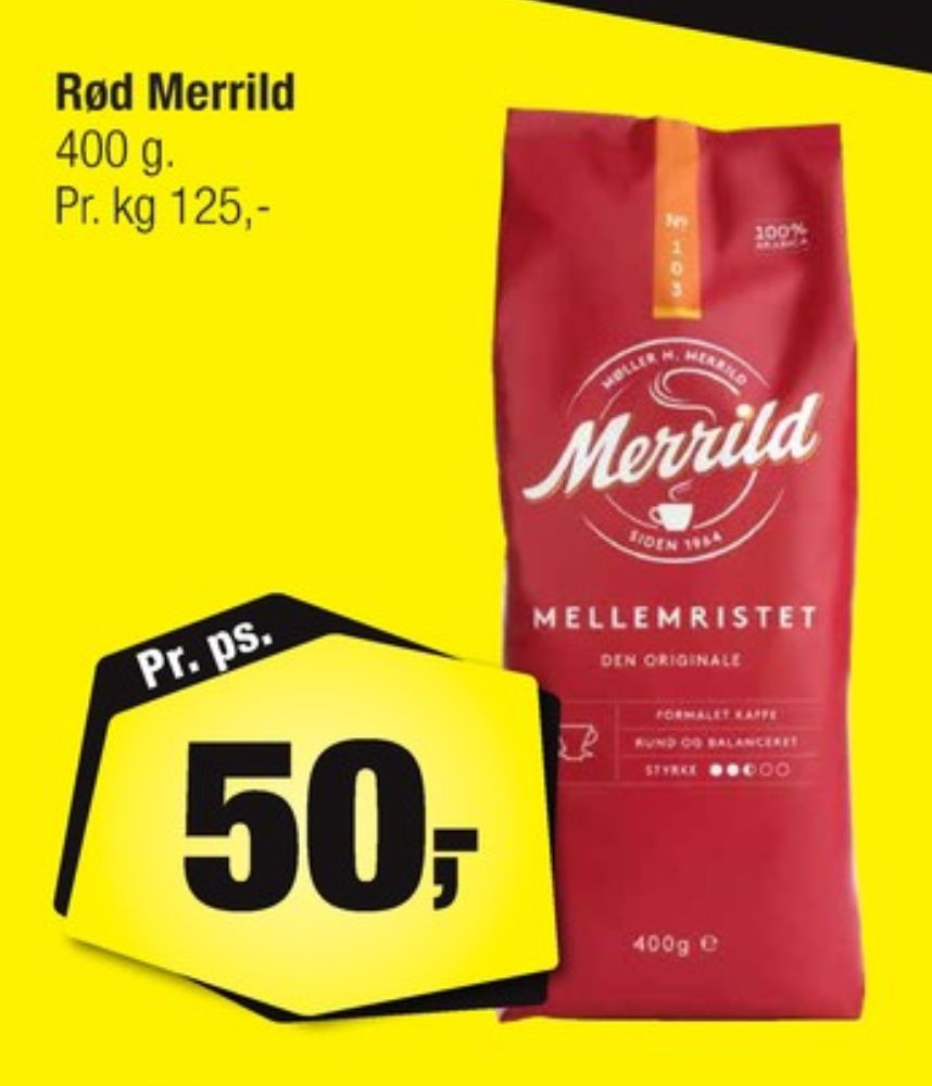 Merrild Mellemristet, Kaffe Formalet