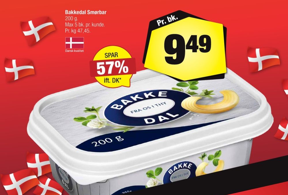 Bakkedal, Smørbar