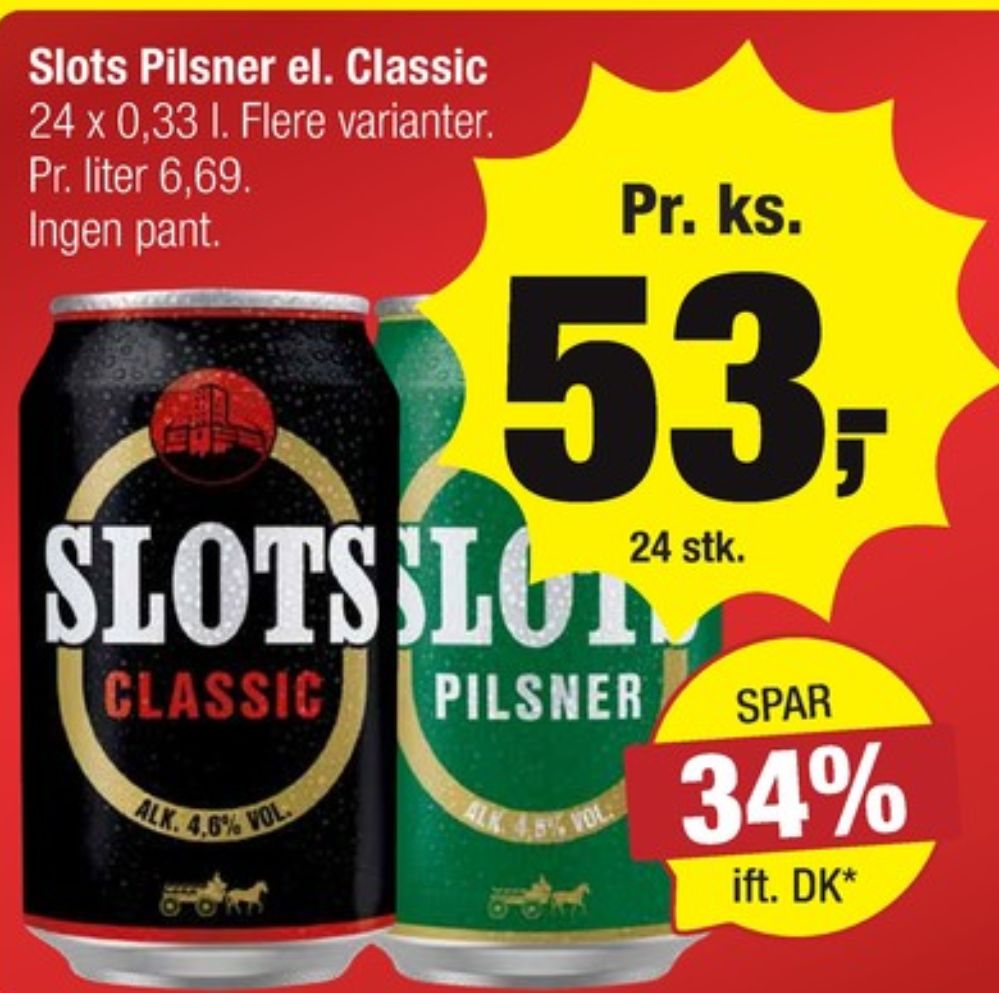 Slots Classic, Øl 24 pk.