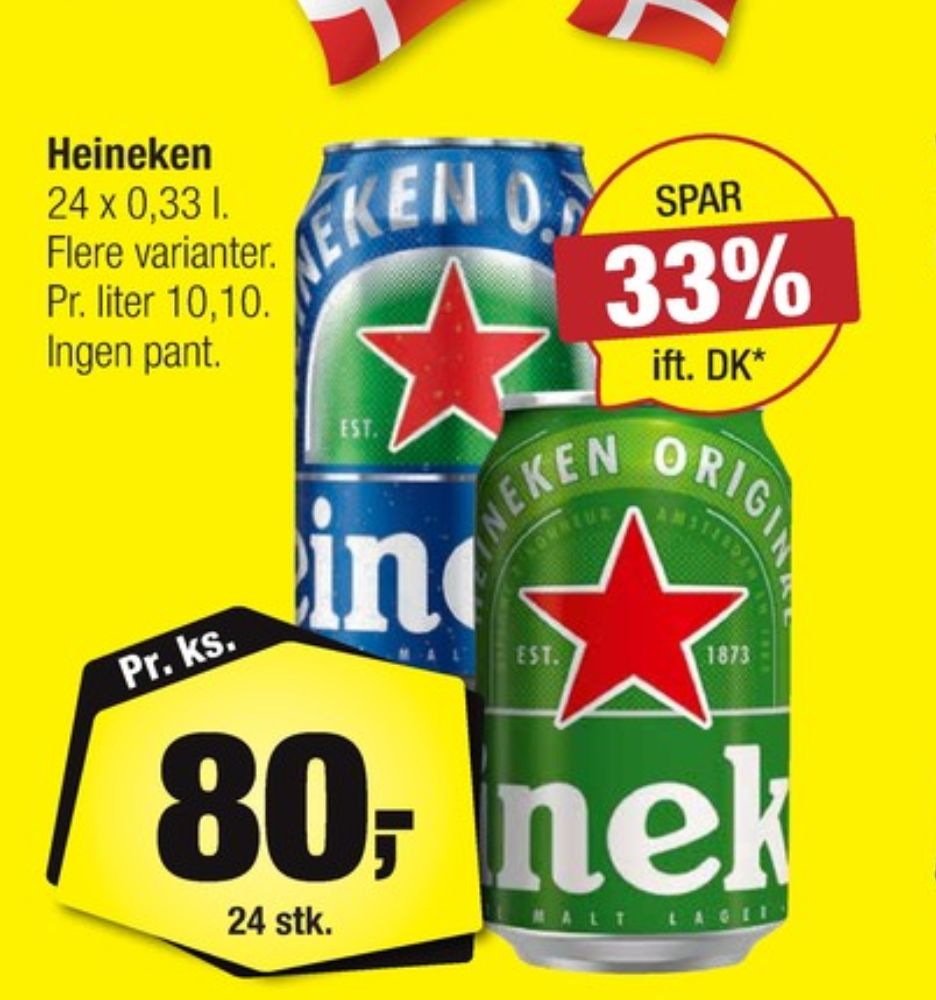 Heineken 0,0, Øl 24 pk.