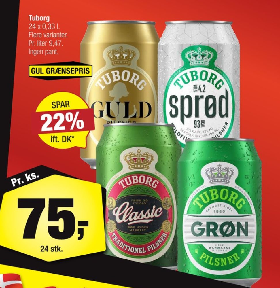 Tuborg Classic, Øl 24 pk.