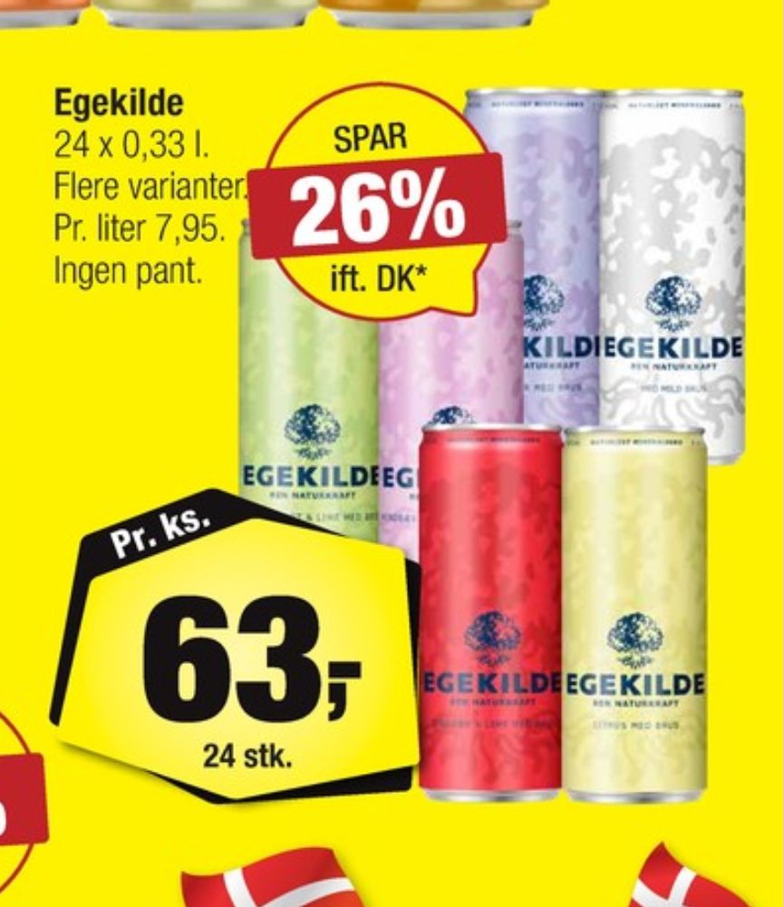 Egekilde Blåbær & Granatæble, Mineralvand med brus, blåbær og granatæble
