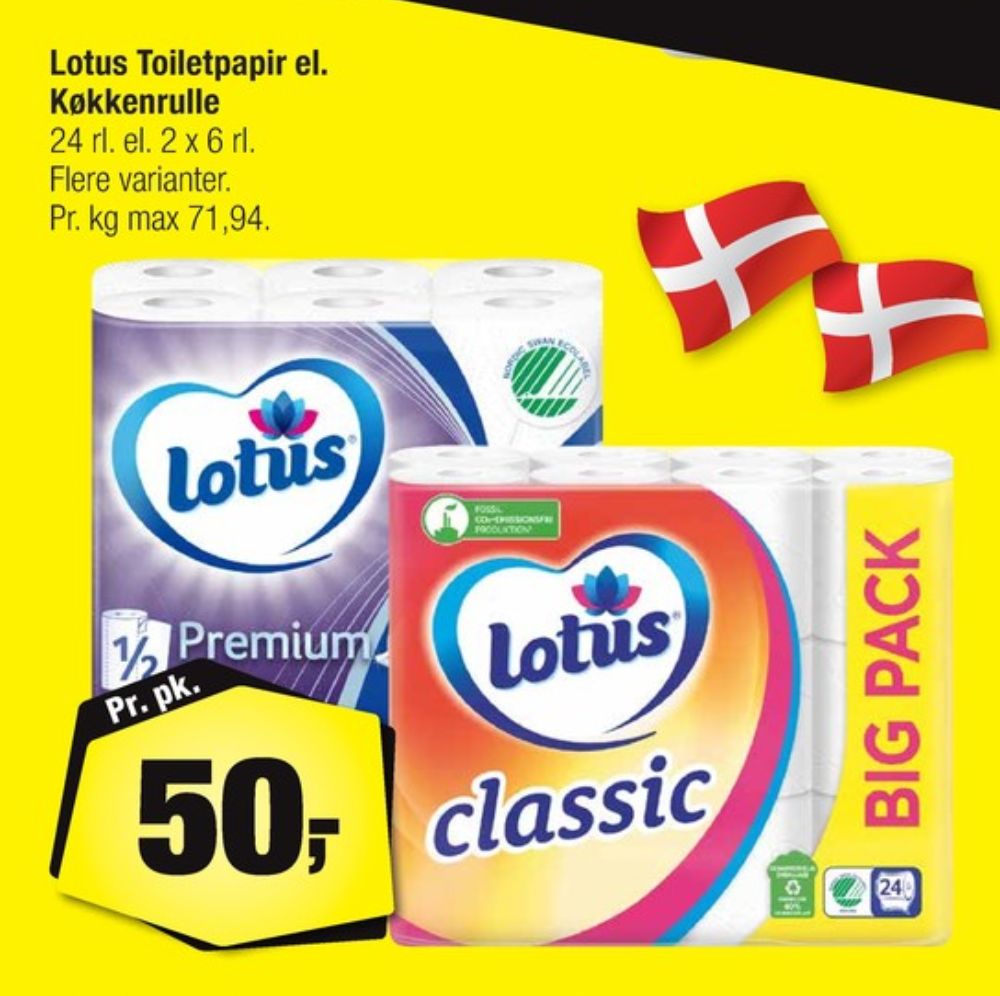 Lotus Classic, Toiletpapir