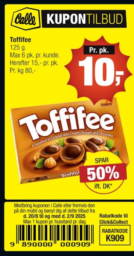 Toffifee, Dessertchokolade
