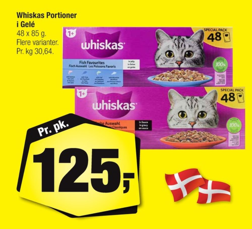 Whiskas, Kattefoder
