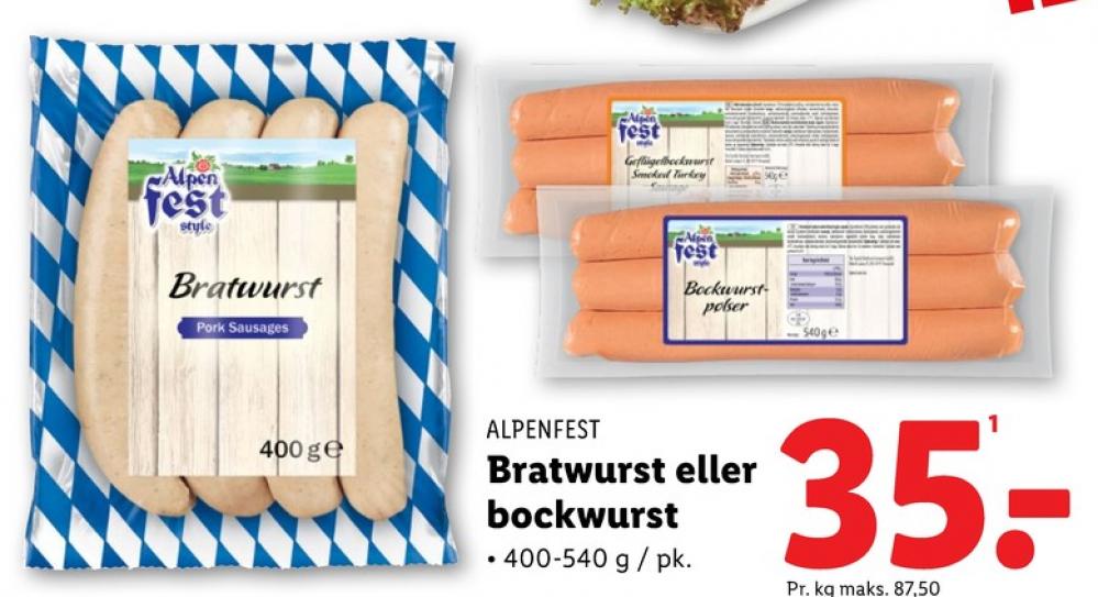 Alpenfest, Bockwurst
