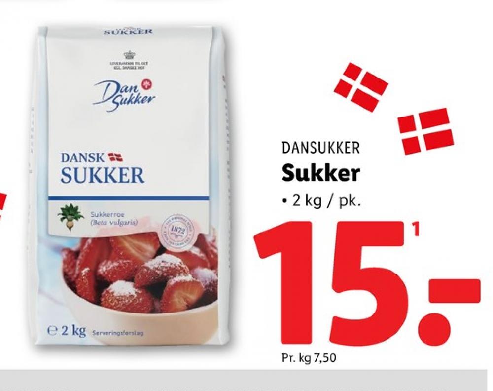 Dansukker, Sukker