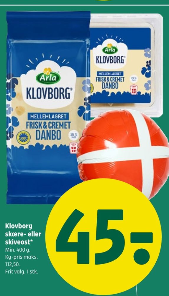 Klovborg, Skiveost Danbo Mellemlagret 45+