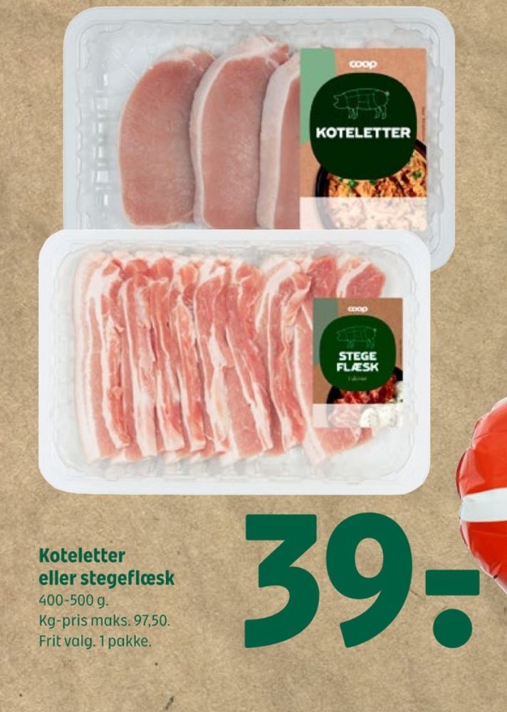 Coop, Flæsk i skiver