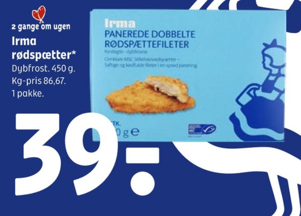 Irmas, Rødspættefileter