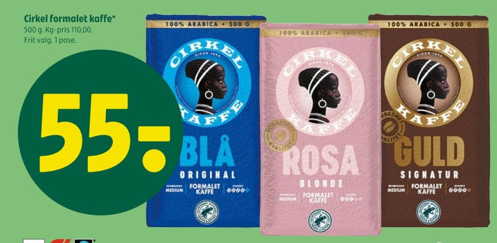 Cirkel Blå, Kaffe Formalet