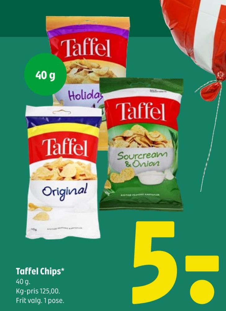 Taffel, Sour Cream & Onion Chips