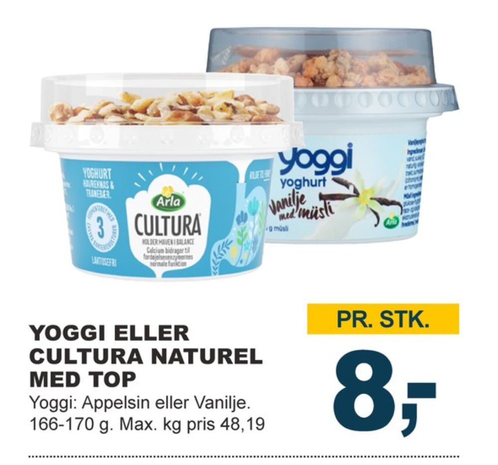 Yoggi, Yoghurt Vanilje Med Müsli Top