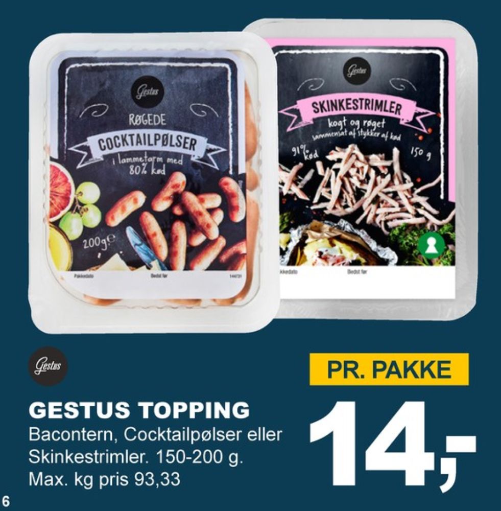 Gestus, Skinkestrimler