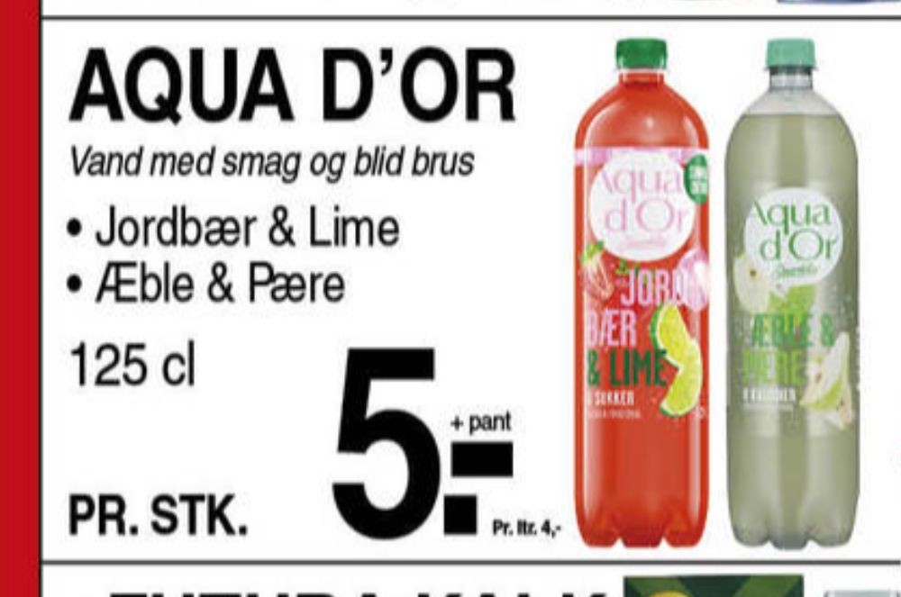 Aqua d'Or Sparkles, Mineralvand med brus, Æble & Pære