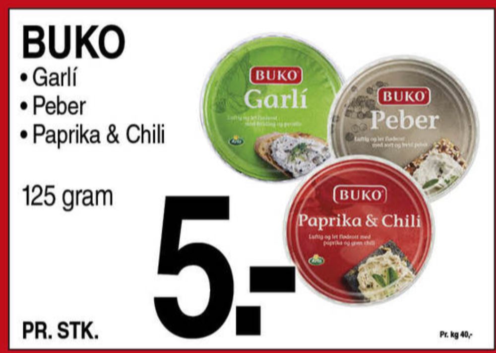 Buko, Flødeost Paprika & Chili