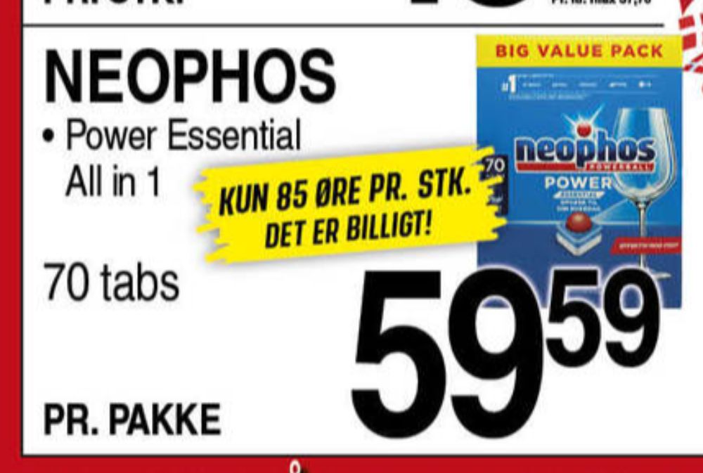 Neophos, Maskinopvask-tabs