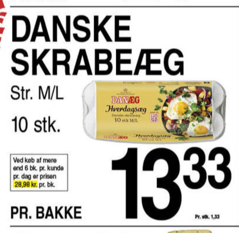 Danæg, Hverdagsæg M/L