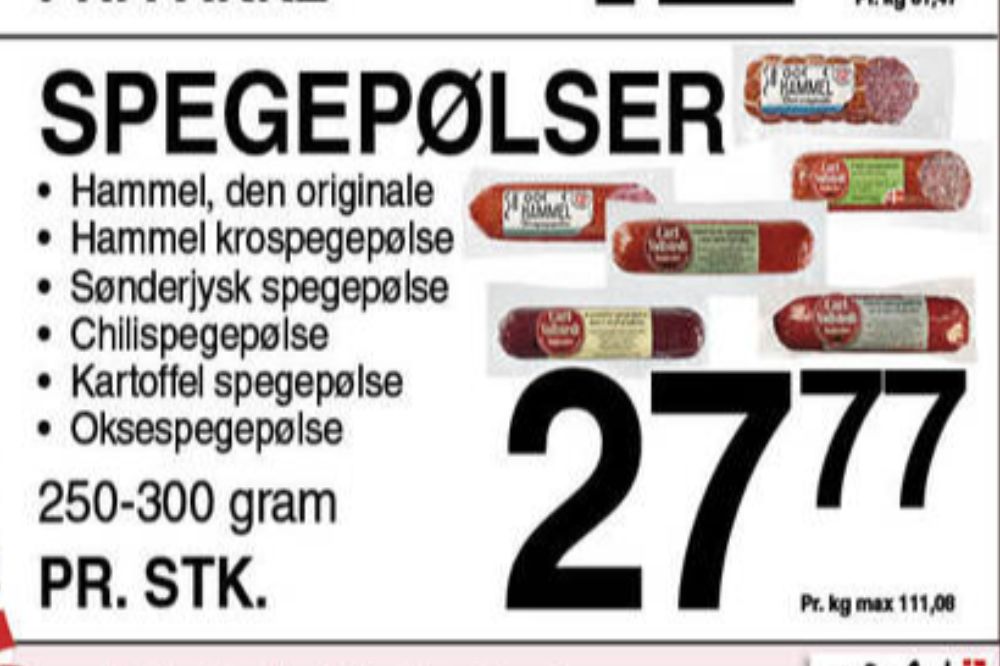 Carl Vollstedt's Eftf., Kartoffelspegepølse