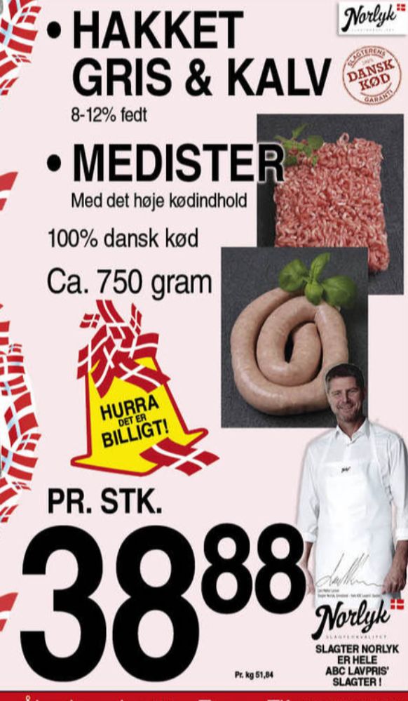 Norlyk Slagter, Hakket kalv og grisekød 8-12%