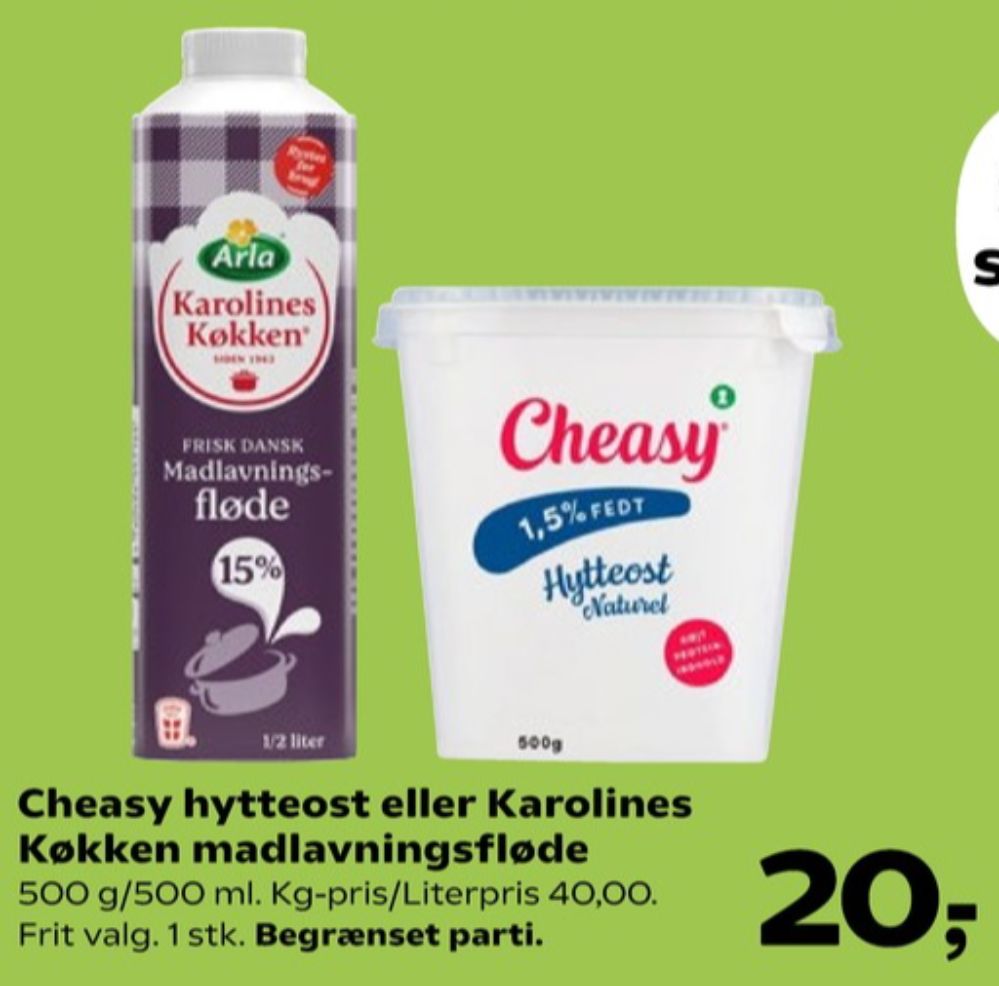 Karolines, Madlavningsfløde 15 %