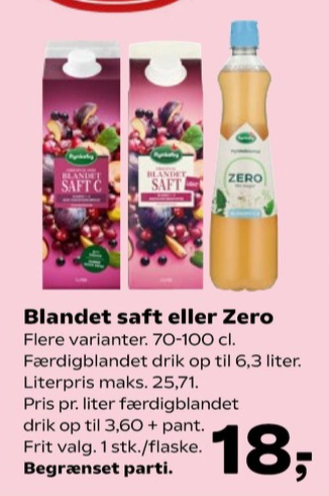 Rynkeby, Blandet Saft Light 