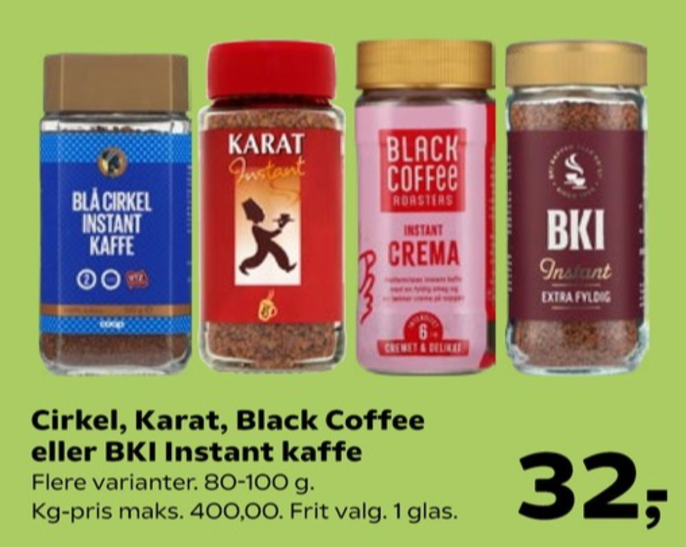 Cirkel Blå, Instant Kaffe