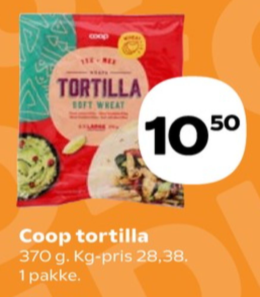 Coop, Tortillawraps Soft Wheat 6 x Large