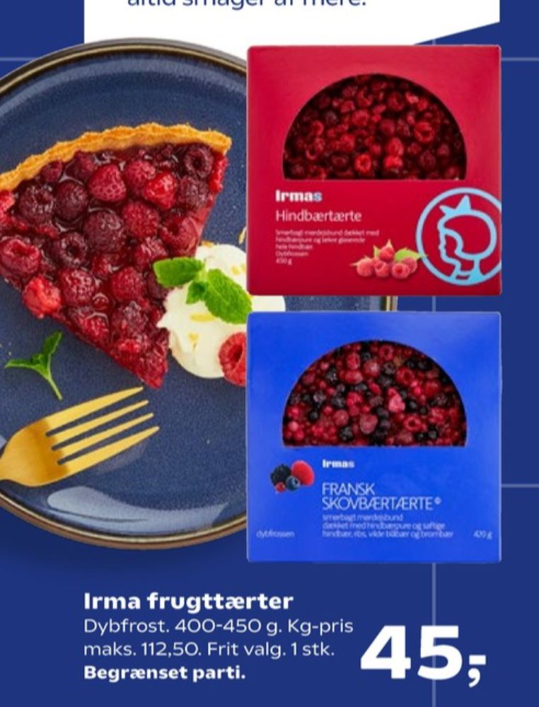 Irmas, Hindbærtærte
