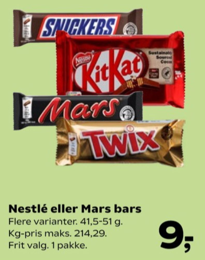Mars, Chokoladebar