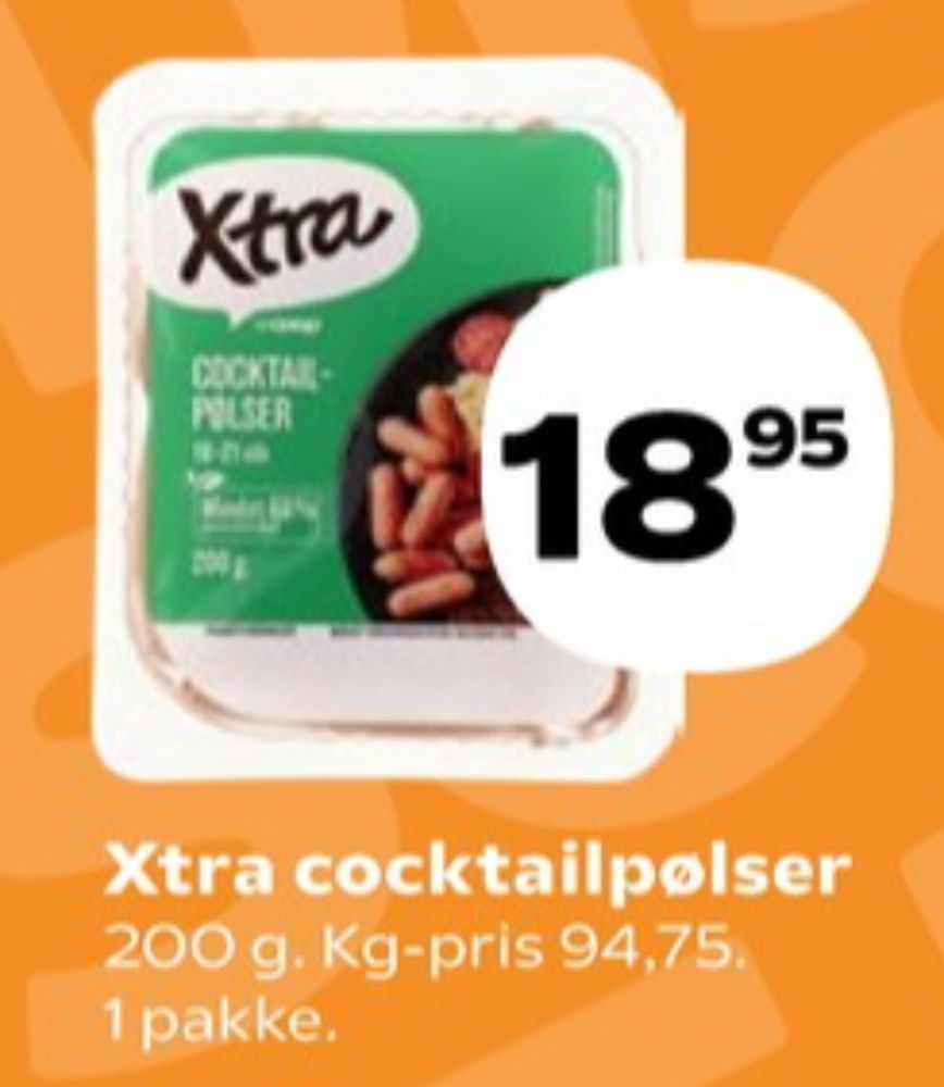 Xtra, Cocktailpølser