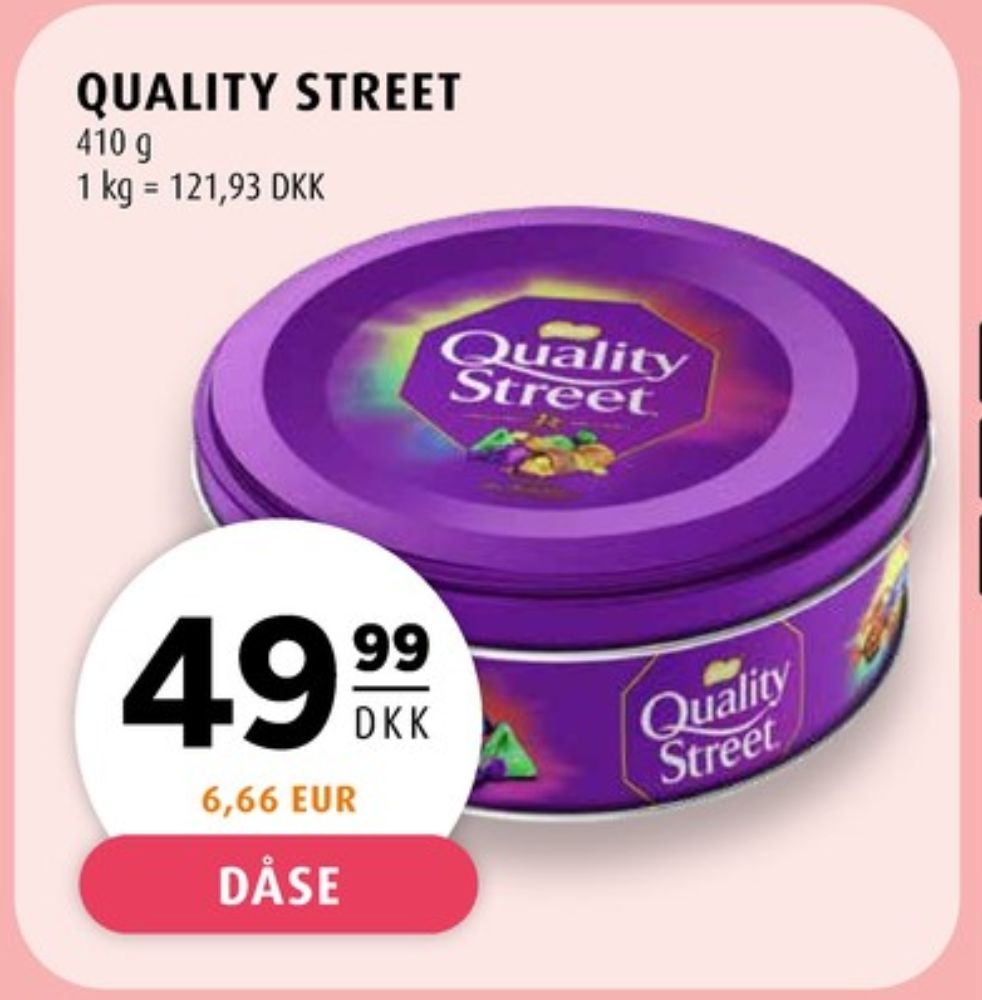 Quality Street, Dessertchokolade