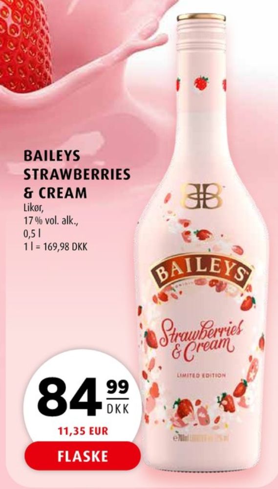 Baileys Strawberries & Cream, Likør