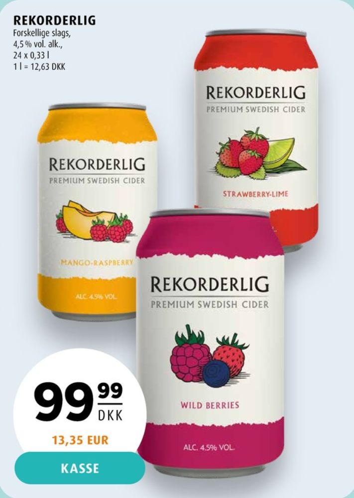Rekorderlig Wild Berries, Mango & Raspberry Cider 24 pk.