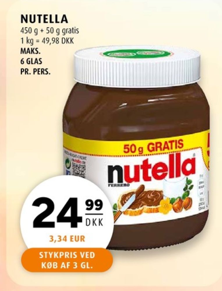Nutella, Smørepålæg