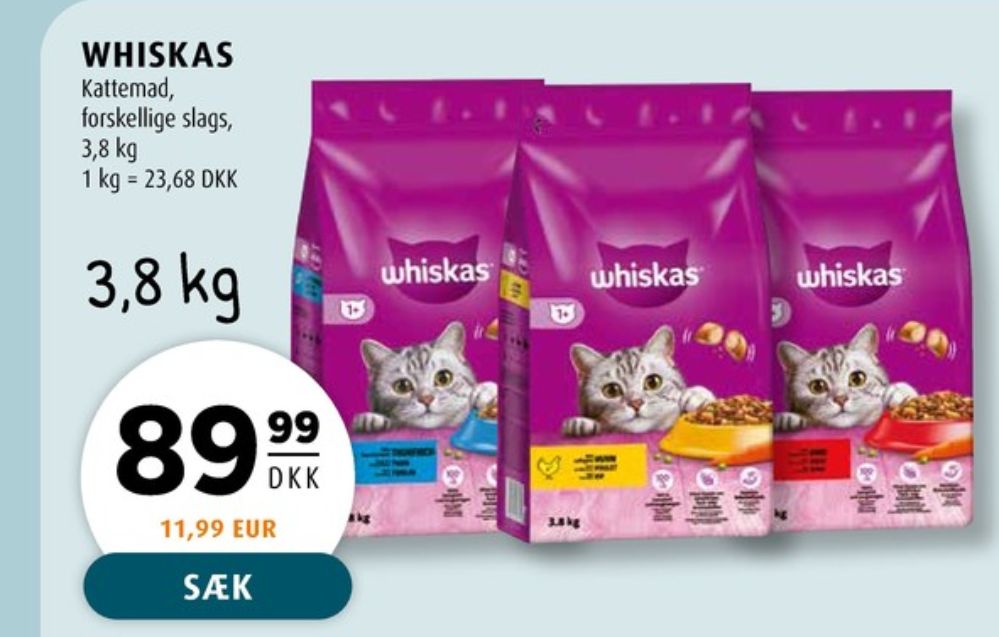 Whiskas, Kattefoder