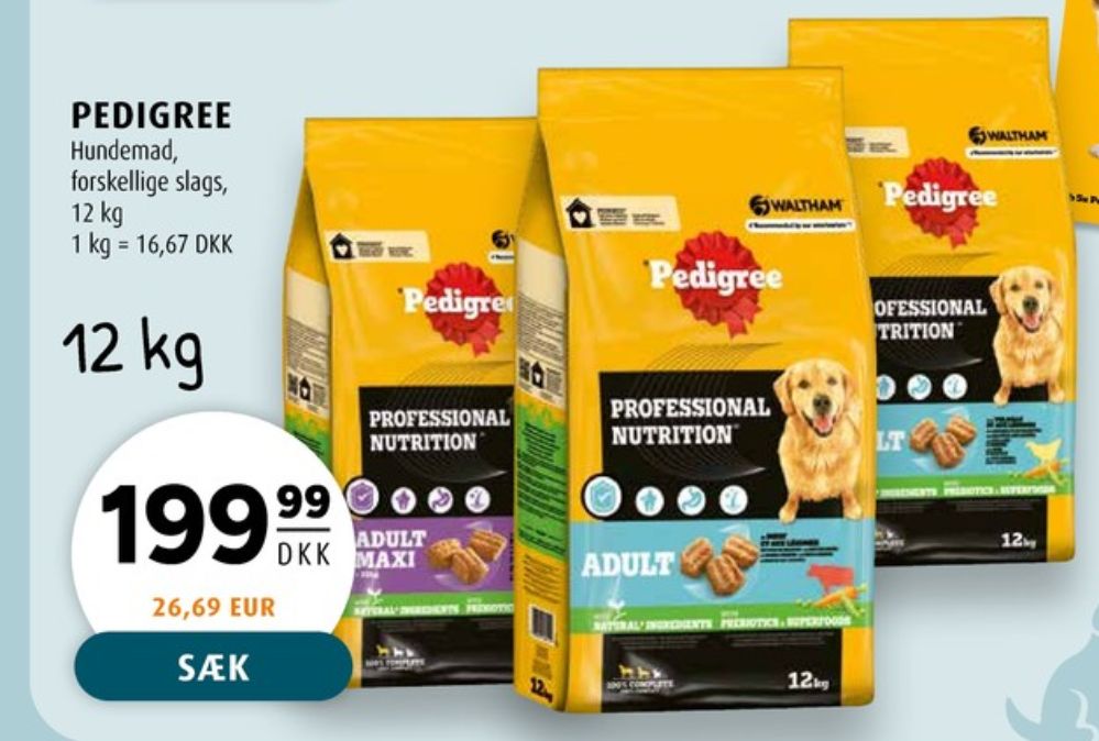 Pedigree, Hundefoder