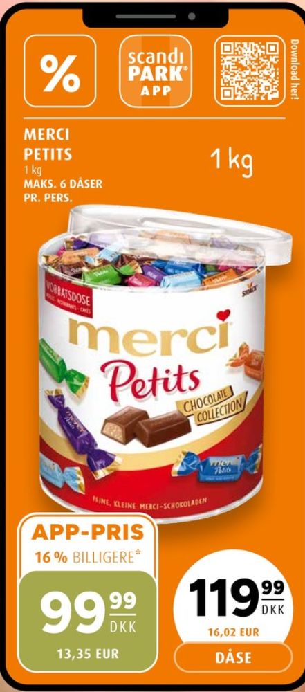 Merci Petits, Dessertchokolade