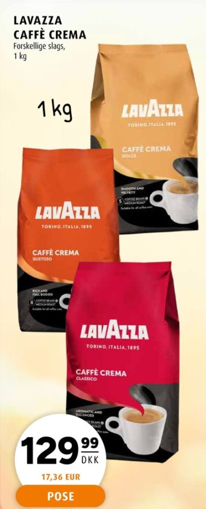 LavAzza Caffe Crema, Kaffebønner