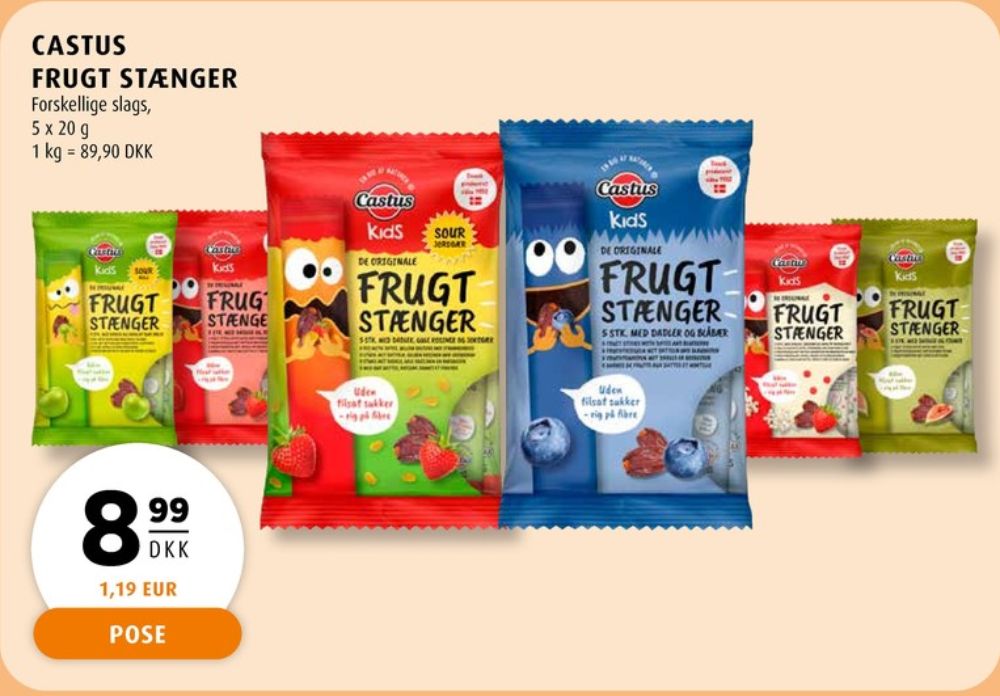 Castus, Frugtstænger