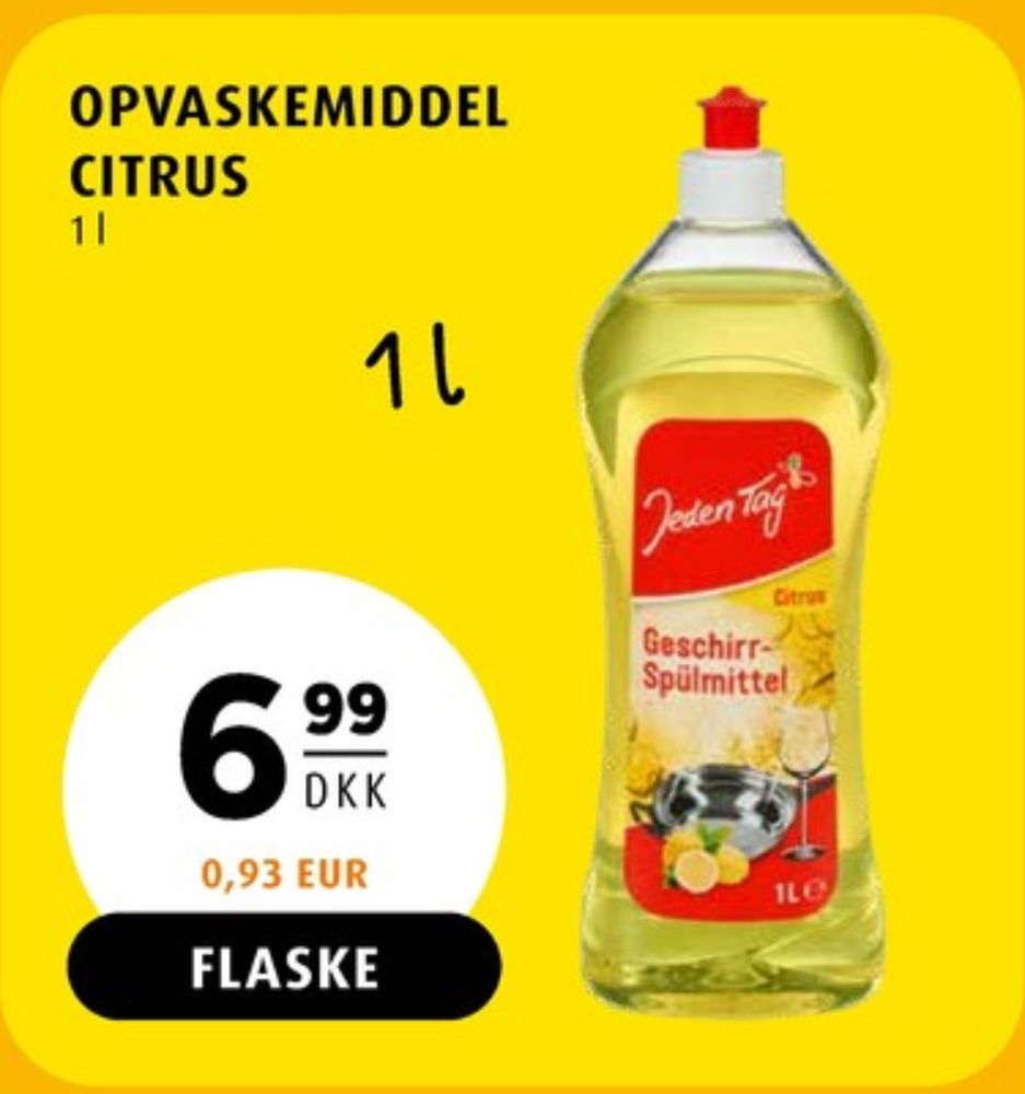 Jeden Tag, Opvaskemiddel