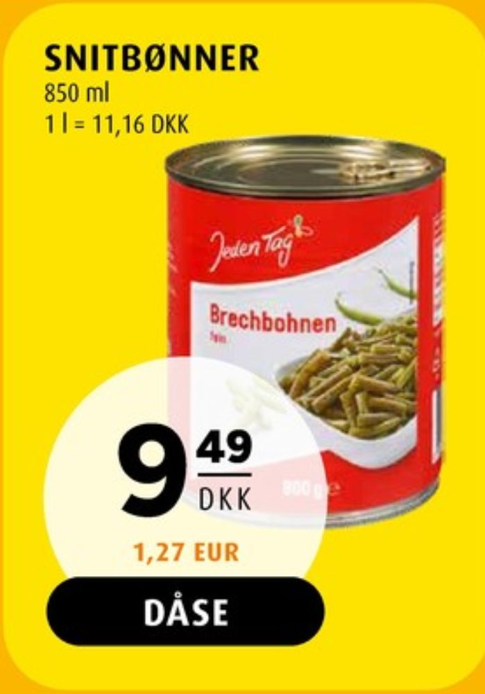 Jeden Tag, Bønner