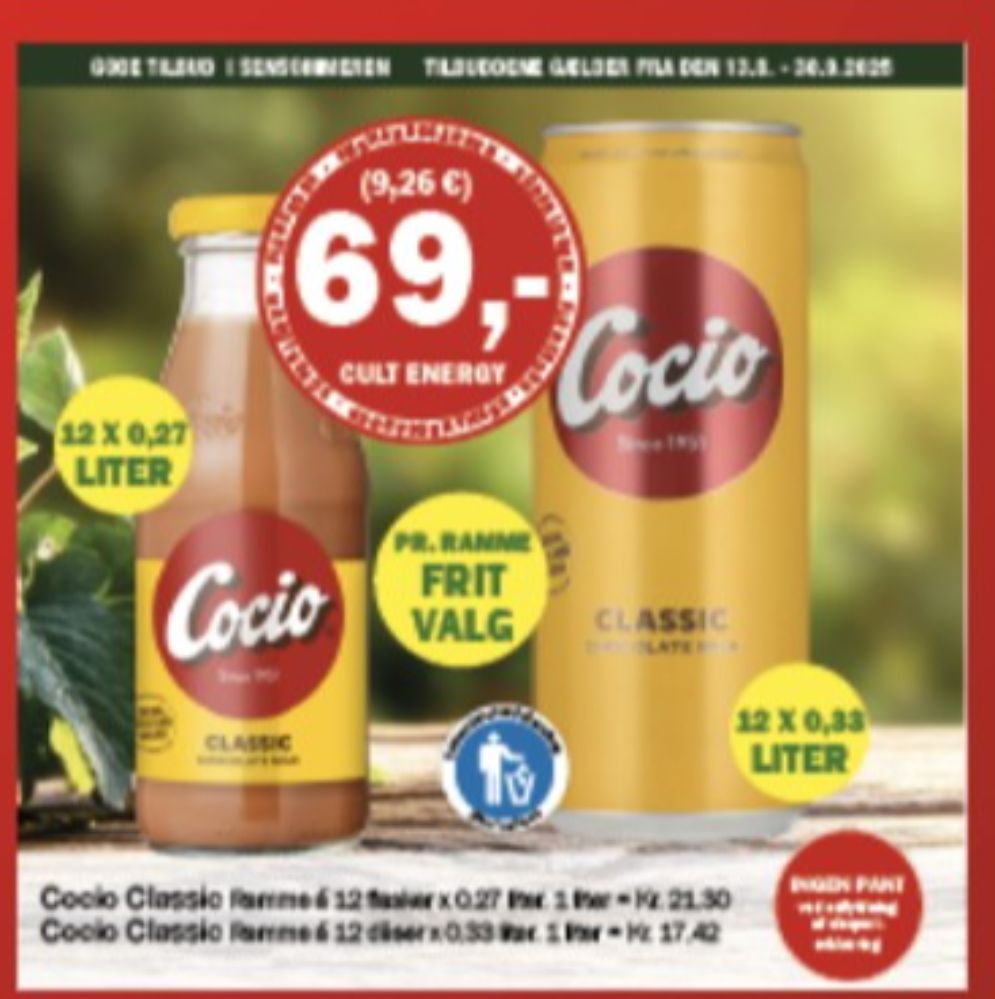 Cocio, Chokolademælk Classic 12 pk.