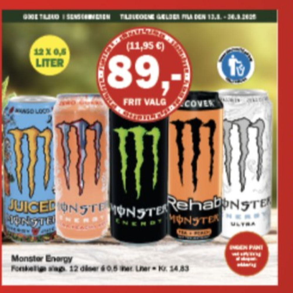 Monster Ultra Energy, Energidrik 12 pk.