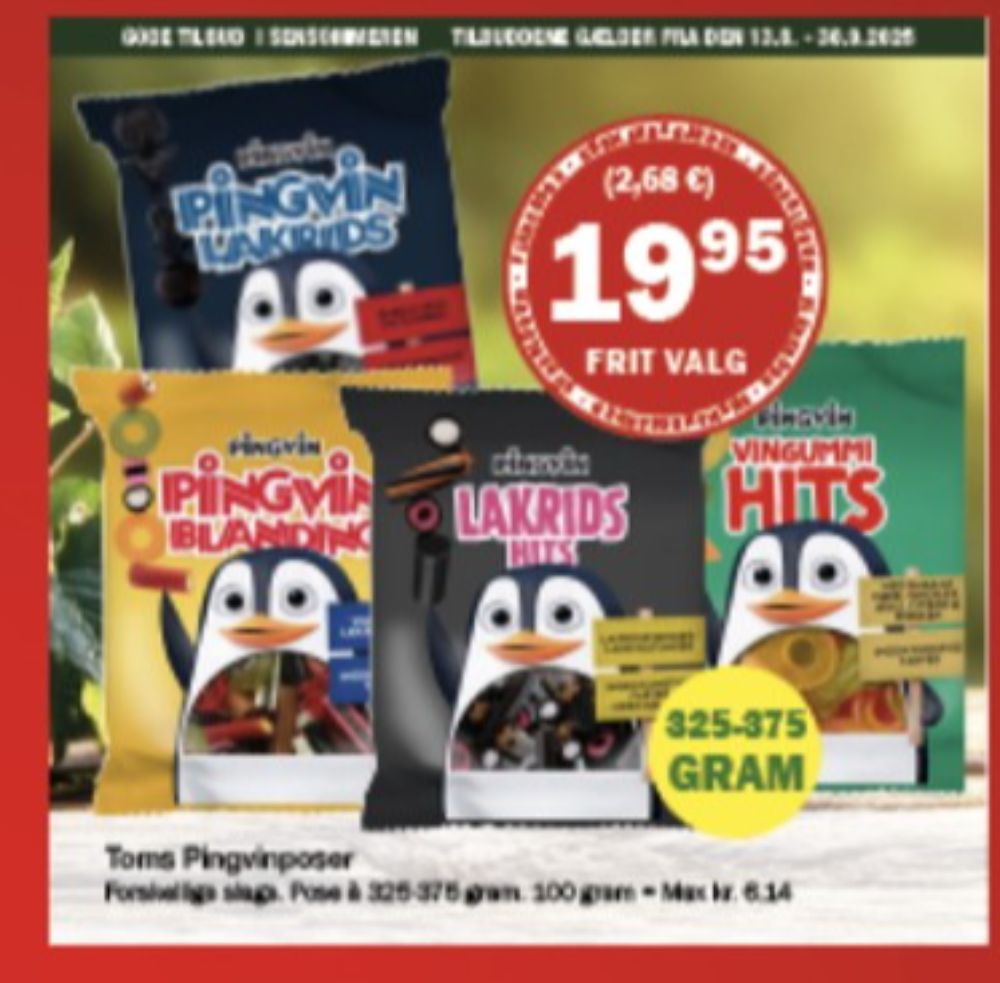 Toms Pingvin Lakrids, Lakrids