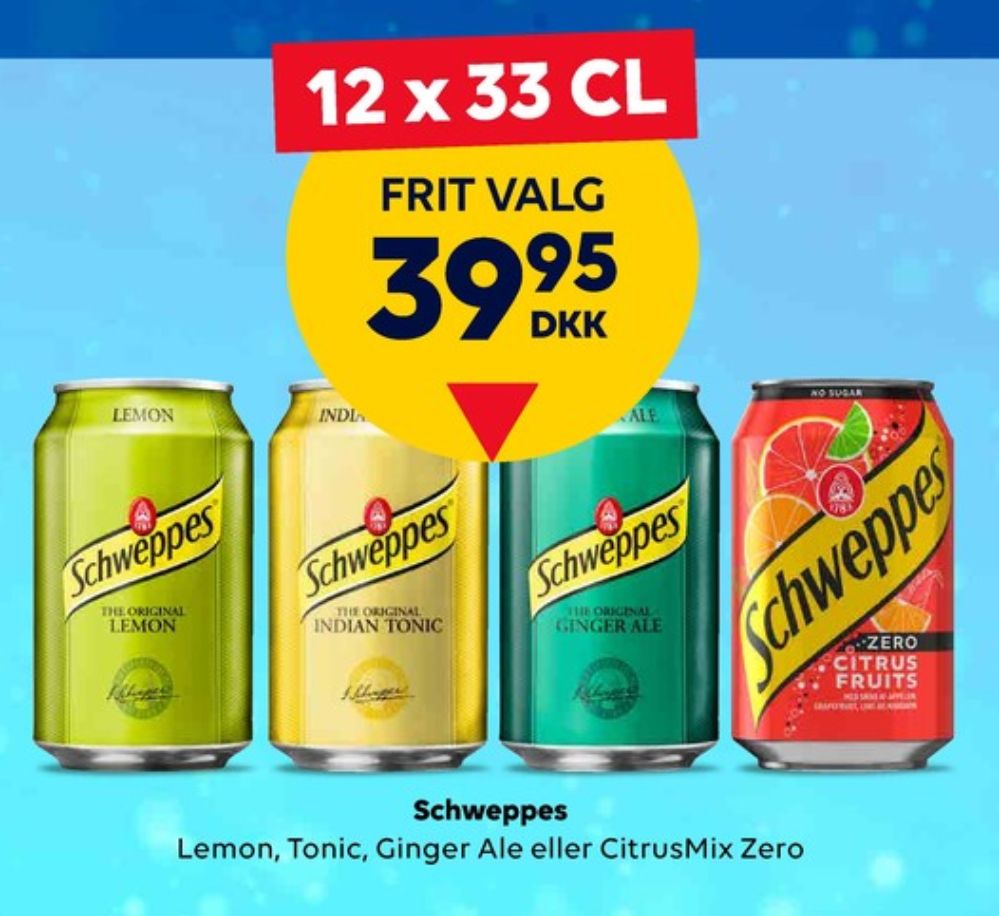 Schweppes Citrus Fruits Zero, Sodavand 12 pk.