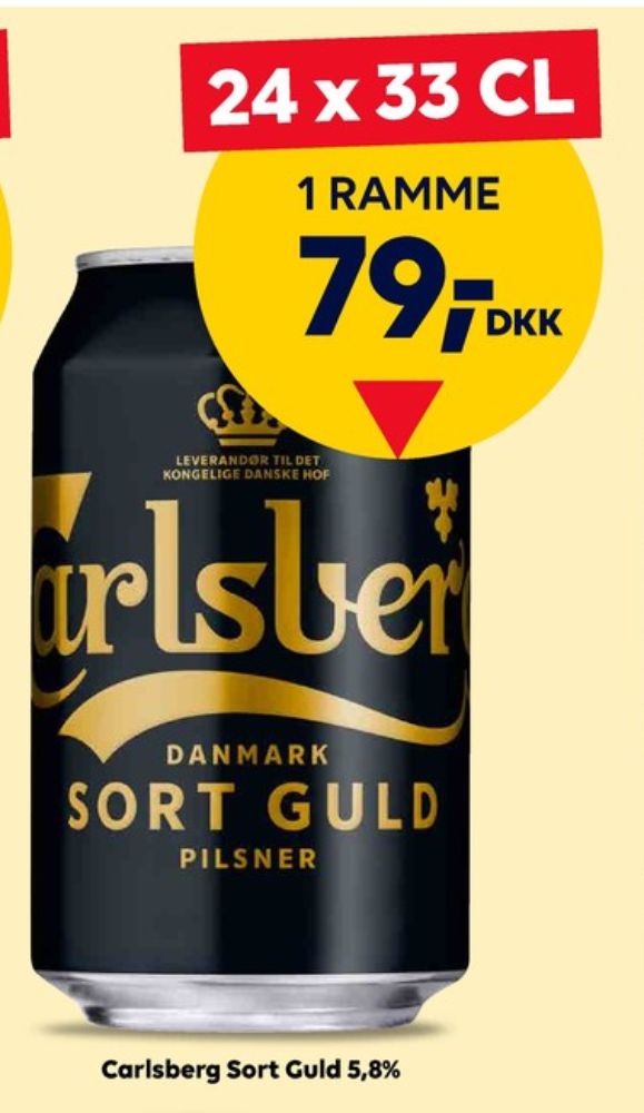 Carlsberg Sort guld, Øl 24 pk.