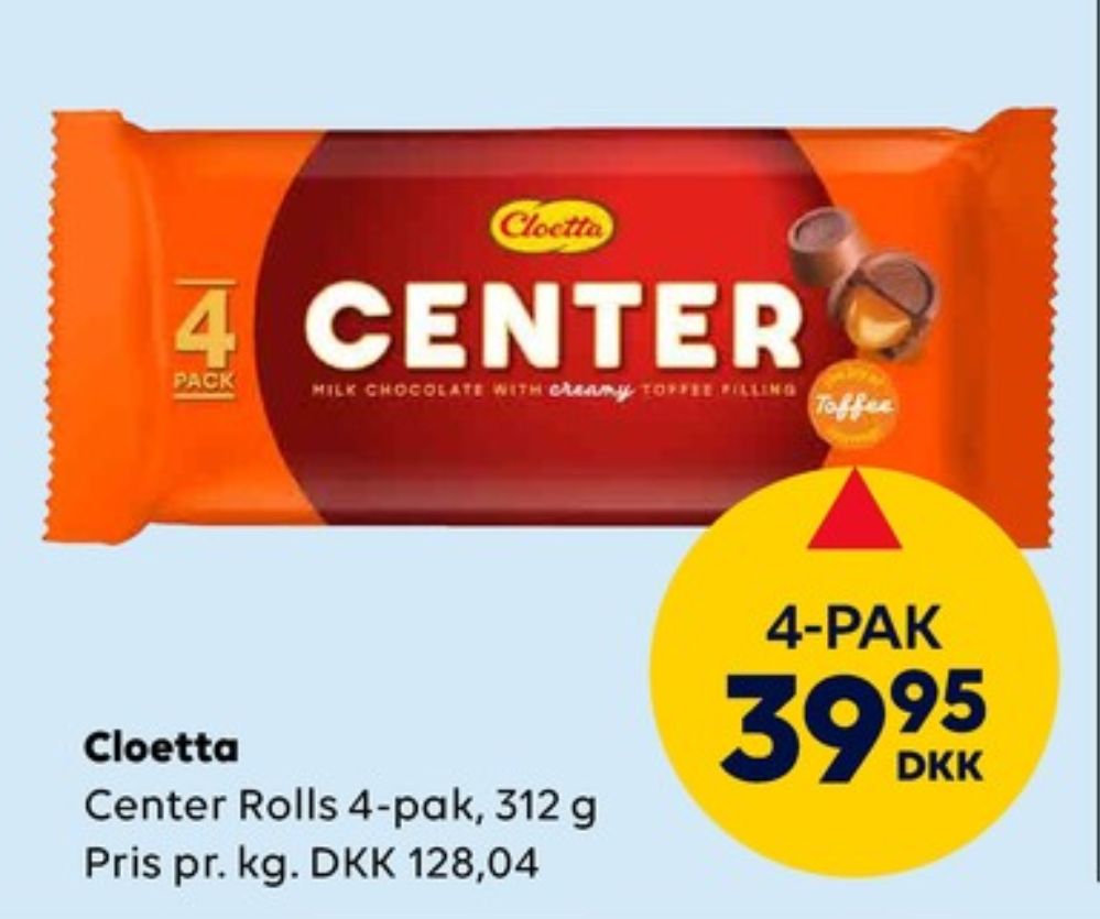 Cloetta Center, Chokoladeruller